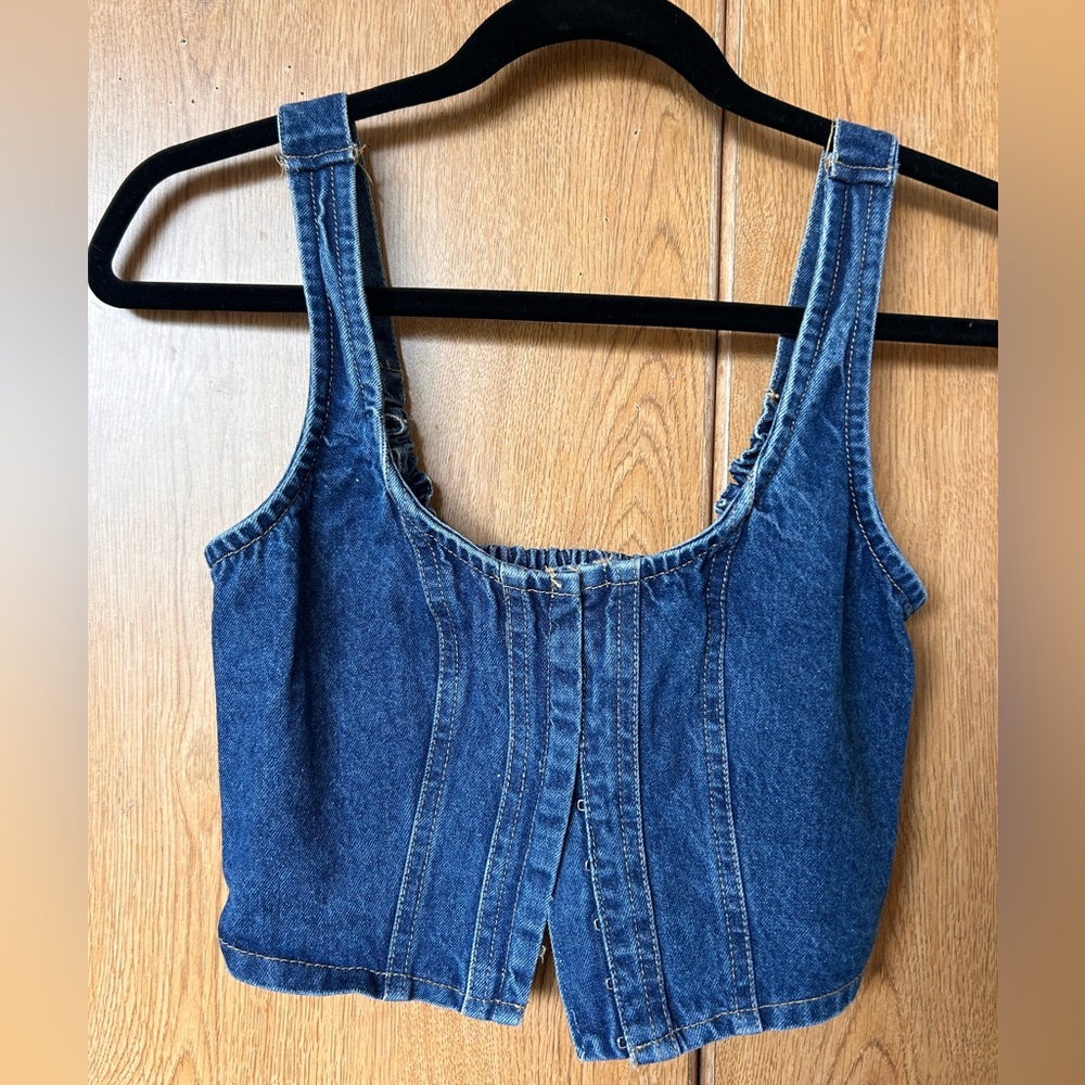 Denim Sleeveless Top
